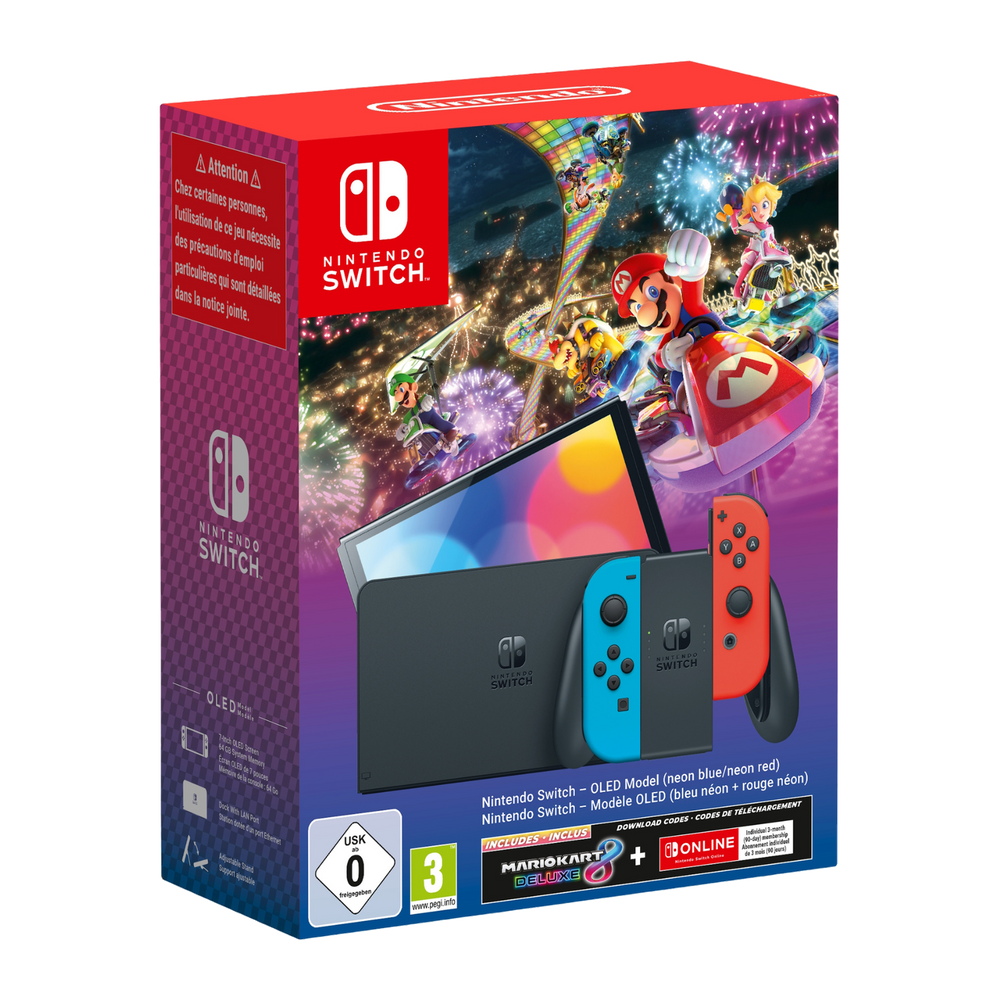 Nintendo Switch OLED Mario Kart 8 Deluxe Bundle