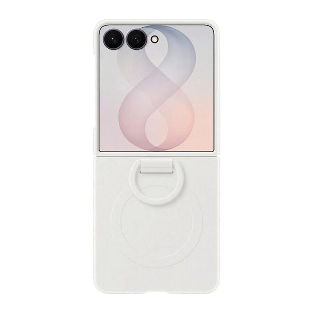 Samsung Custodia Silicone Ring Magnet per Galaxy Z Flip8-White