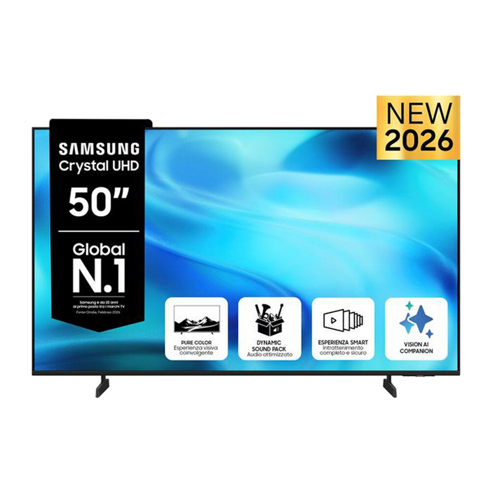 Samsung Smart TV LED 4K AI 50" UE50U7000HUXZT-Black
