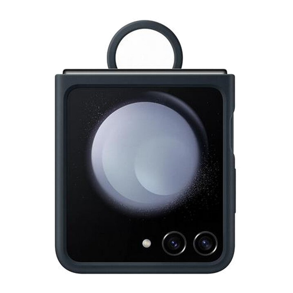 Samsung Cover in silicone C/Ring per Galaxy Z Flip5-Indigo