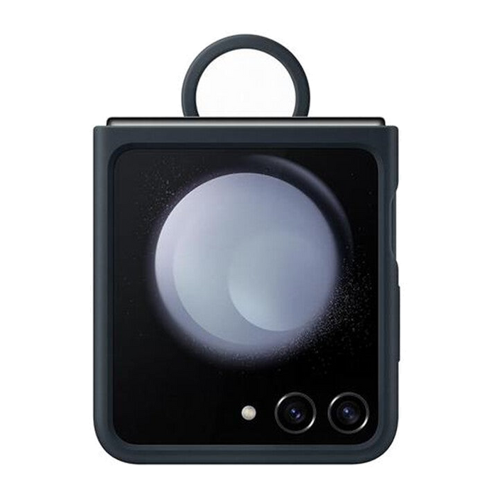 Samsung Cover in silicone C/Ring per Galaxy Z Flip5-Indigo