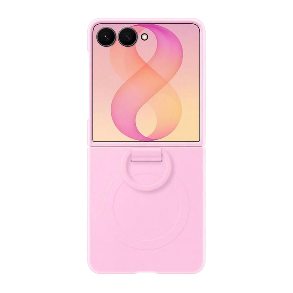 Samsung Custodia Silicone Ring Magnet per Galaxy Z Flip8-Pink