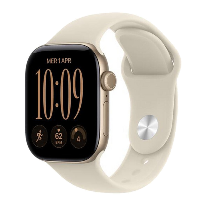 Apple Watch Series 12 GPS 42mm Alluminio Oro Chiaro-Sport Band Sabbia - M/L