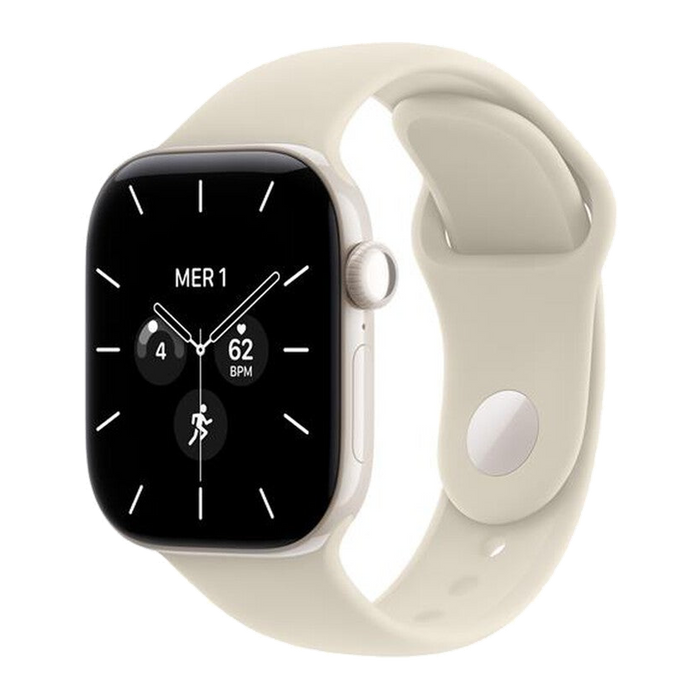 Apple Watch Series 12 GPS + Cellular 42mm Ceramica Perla-Sport Band Sabbia - M/L