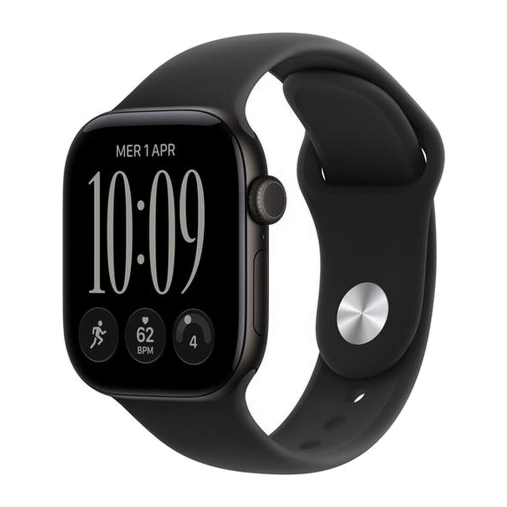 Apple Watch Series 12 GPS + Cellular 42mm Alluminio Nero-Sport Band Nero - M/L