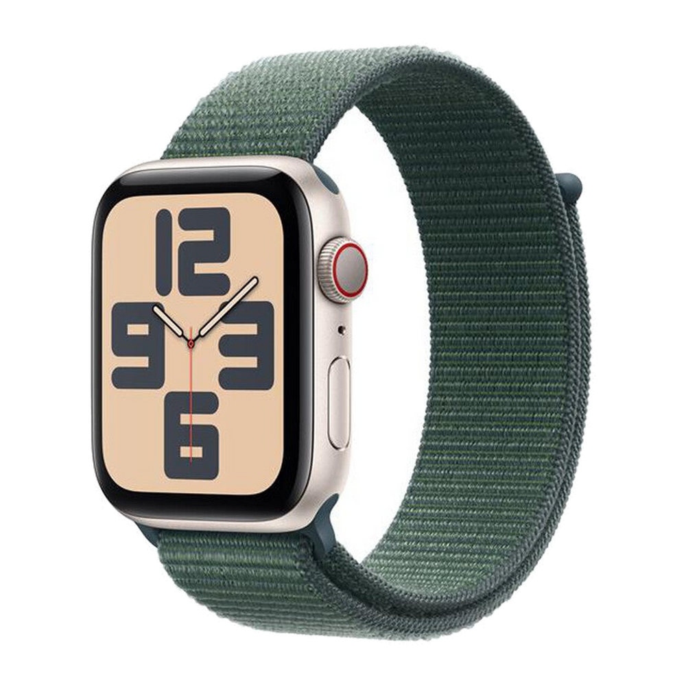 Apple Watch SE GPS + Cellular 44mm Cassa Alluminio-Galassia - Sport Loop Verde
