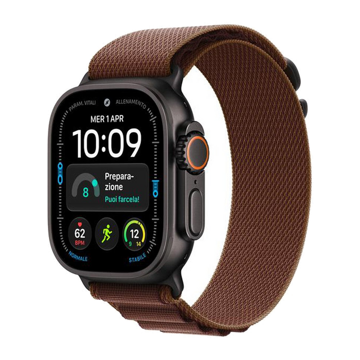 Apple Watch Ultra 4 GPS + Cellular 49mm Titanio-Alpine Loop Borgogna - Medium