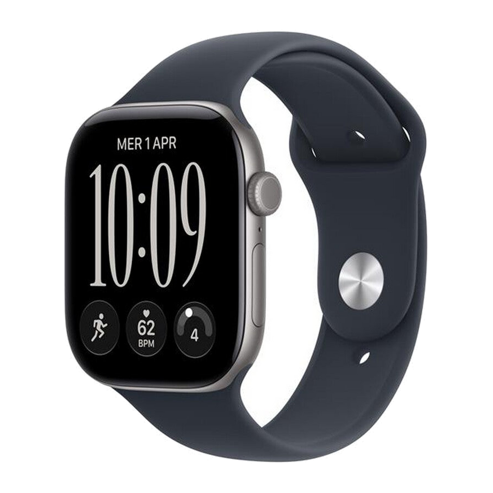 Apple Watch Series 12 GPS+Cellular 46mm Alluminio Grigio-Sport Band Blu marino - S/M
