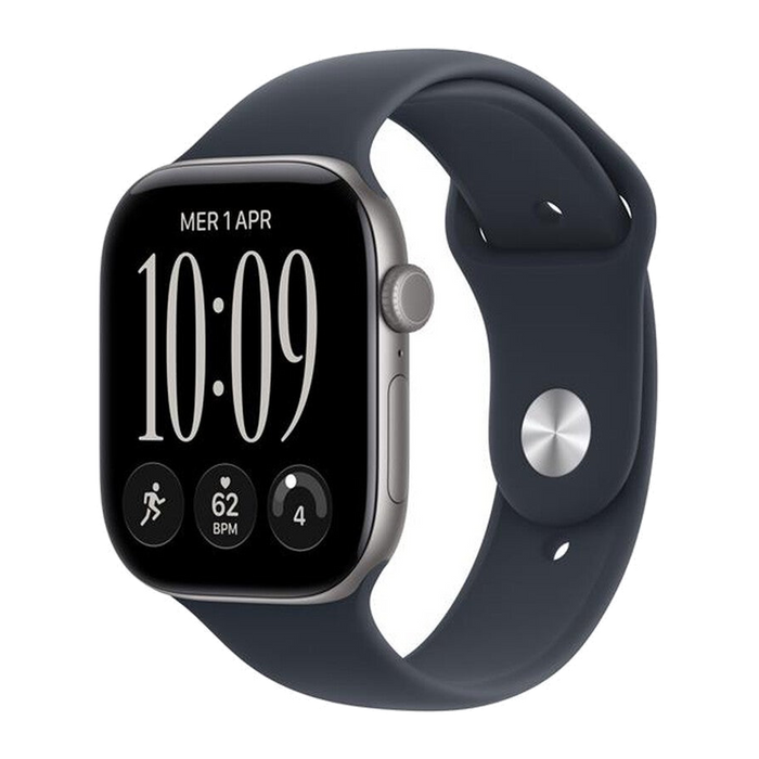 Apple Watch Series 12 GPS+Cellular 46mm Alluminio Grigio-Sport Band Blu marino - M/L