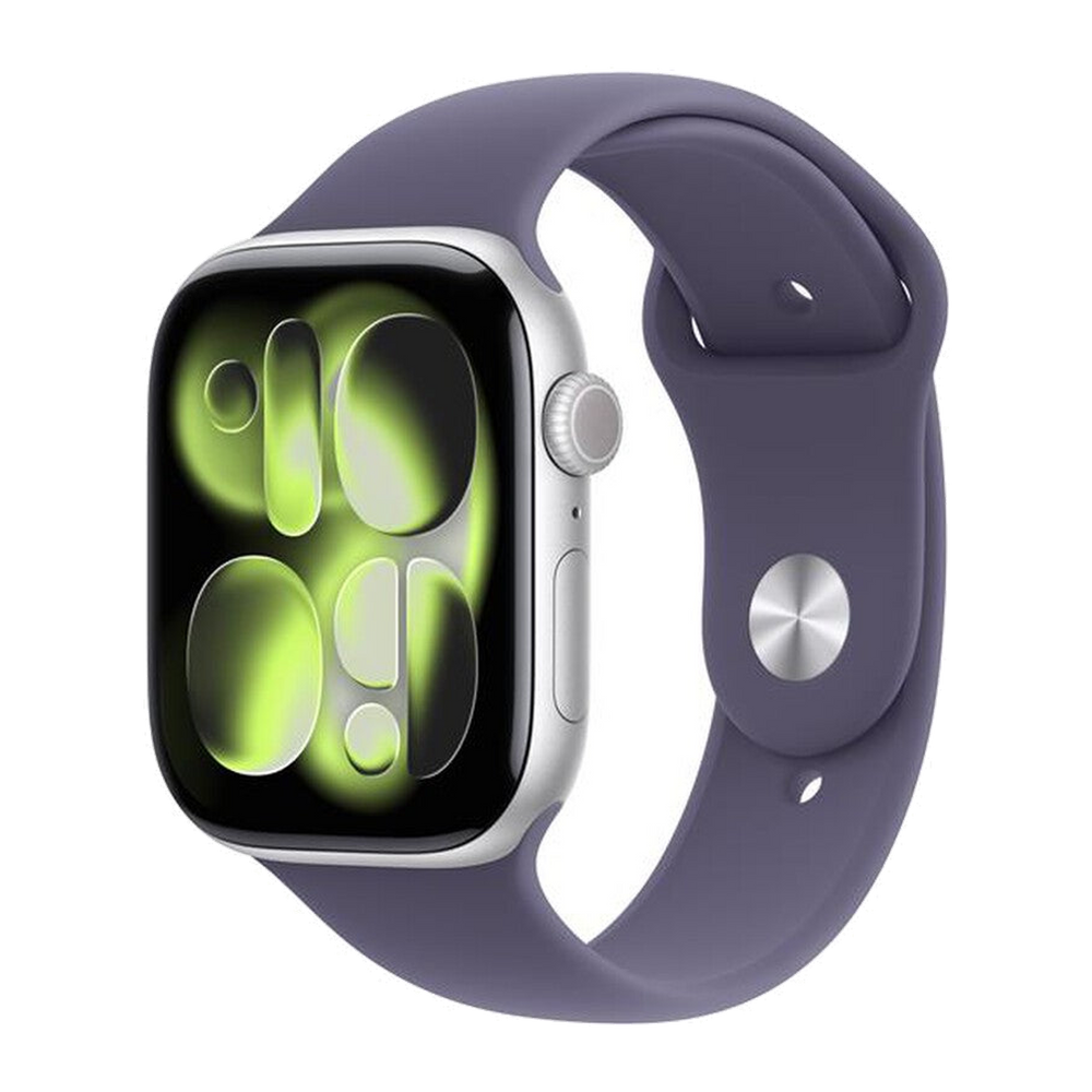 Apple Watch Series 11 GPS + Cellular 46mm Alluminio-Argento Sport Band Viola - S/M