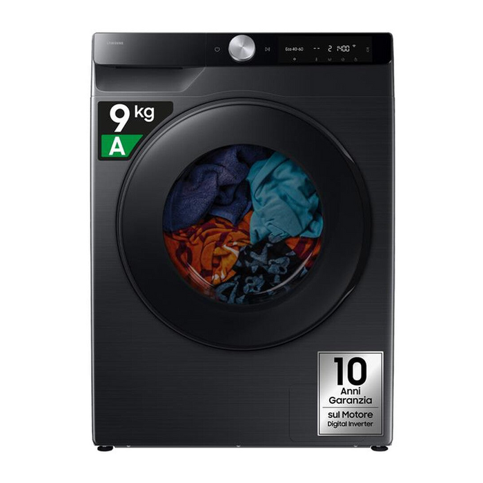Samsung Lavasciuga WD90DG6G94BBU3 9/5KG Classe A-nera con oblò e display nero