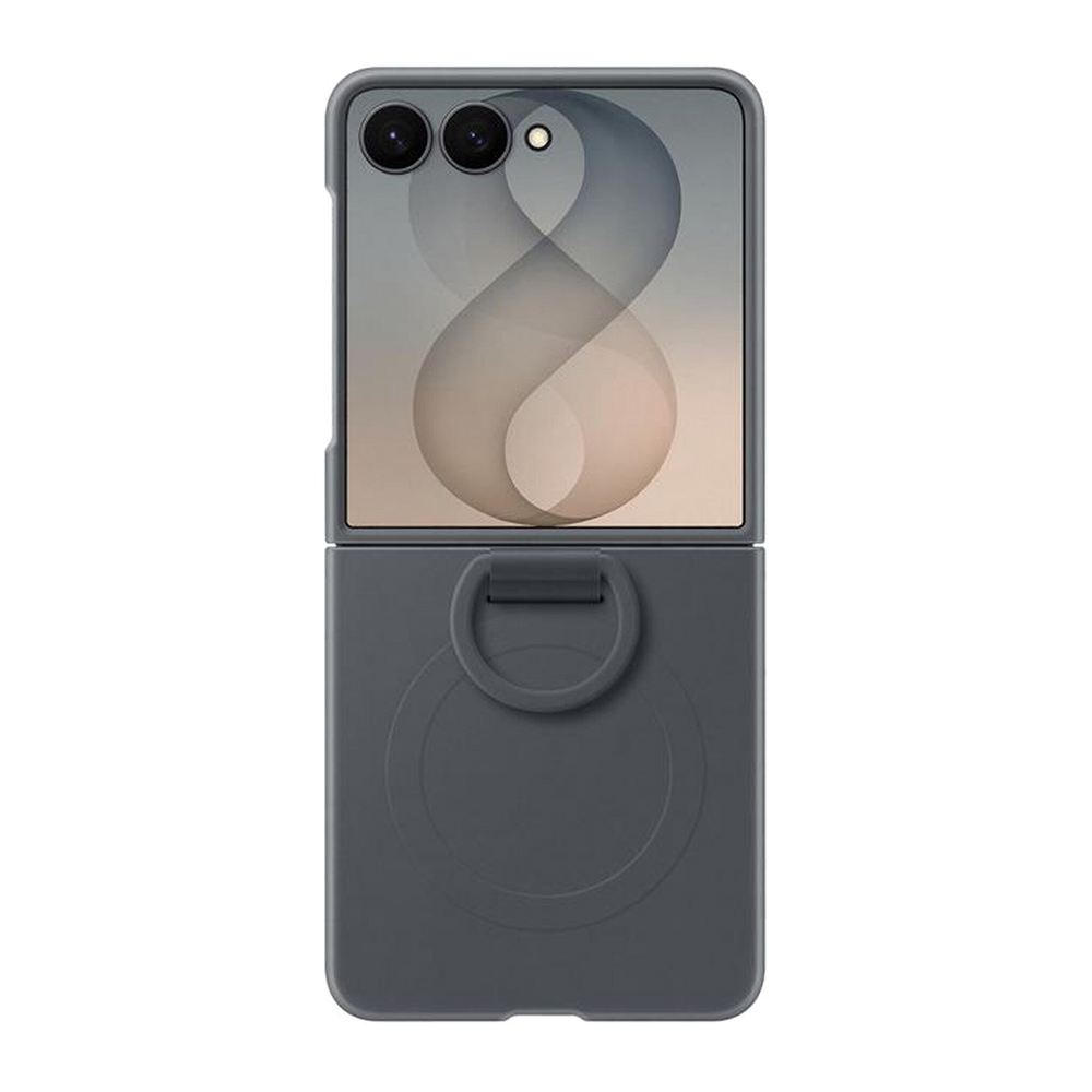 Samsung Custodia Silicone Ring Magnet per Galaxy Z Flip8-Black