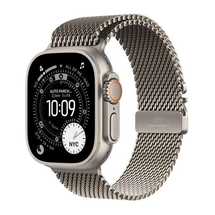 Apple Watch Ultra 3 GPS + Cellular 49mm Titanio Naturale-Loop Milanese Titanio - S