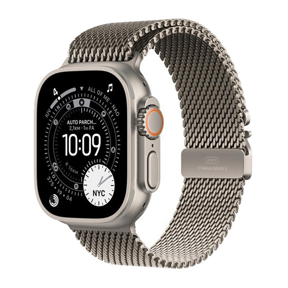 Apple Watch Ultra 3 GPS + Cellular 49mm Titanio Naturale-Loop Milanese Titanio - L