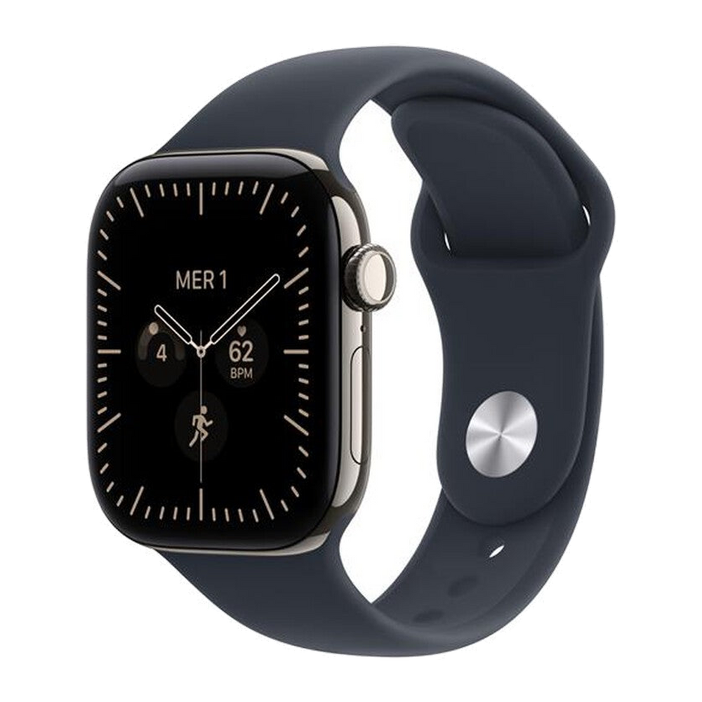 Apple Watch Series 12 GPS + Cellular 42mm Titanio-Sport Band Blu marino - M/L