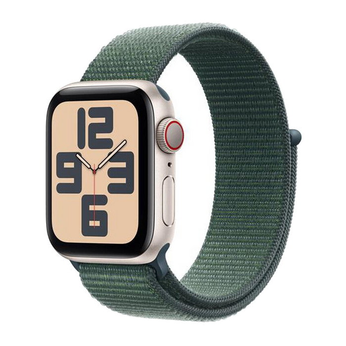 Apple Watch SE GPS + Cellular 40mm Cassa Alluminio-Galassia - Sport Loop Verde