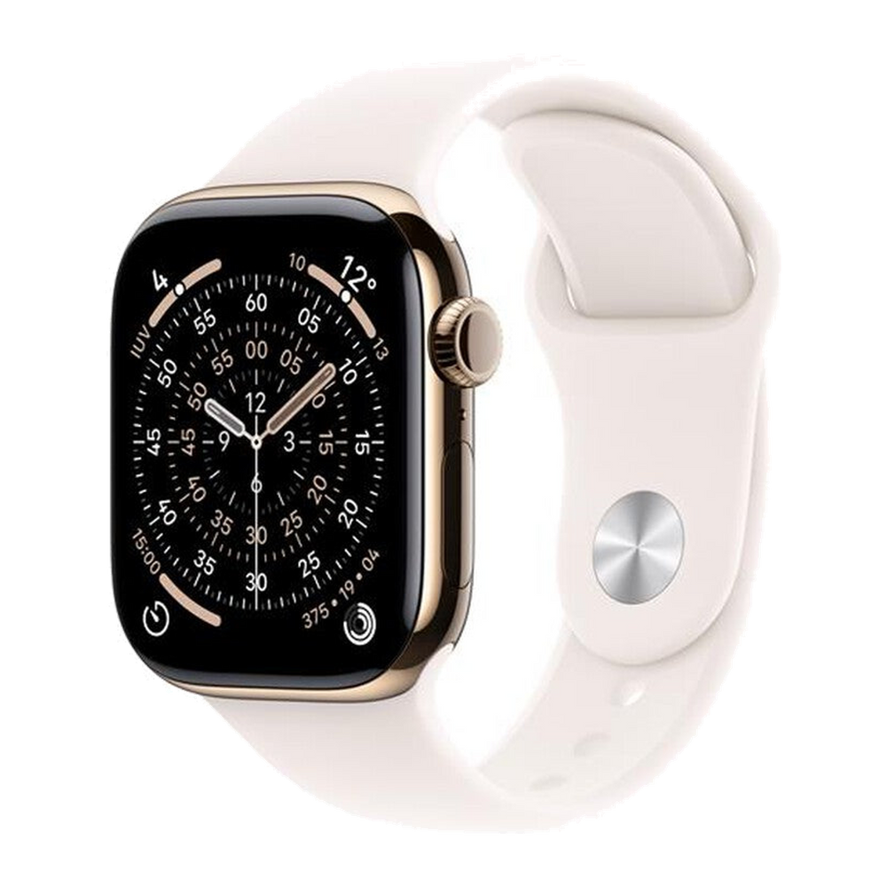 Apple Watch Series 11 GPS + Cellular 42mm Titanio-Oro - Band Rosa Fard - M/L