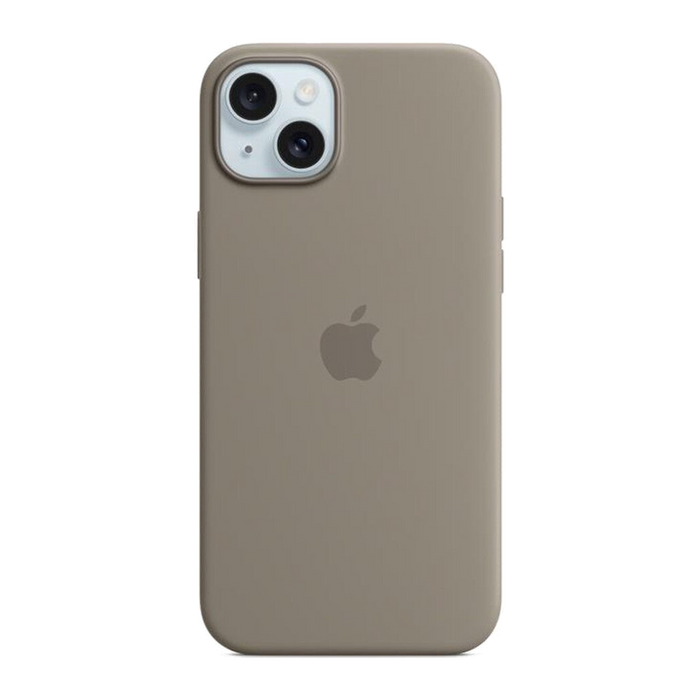 Apple Custodia MagSafe silicone iPhone 15 Plus-Grigio creta