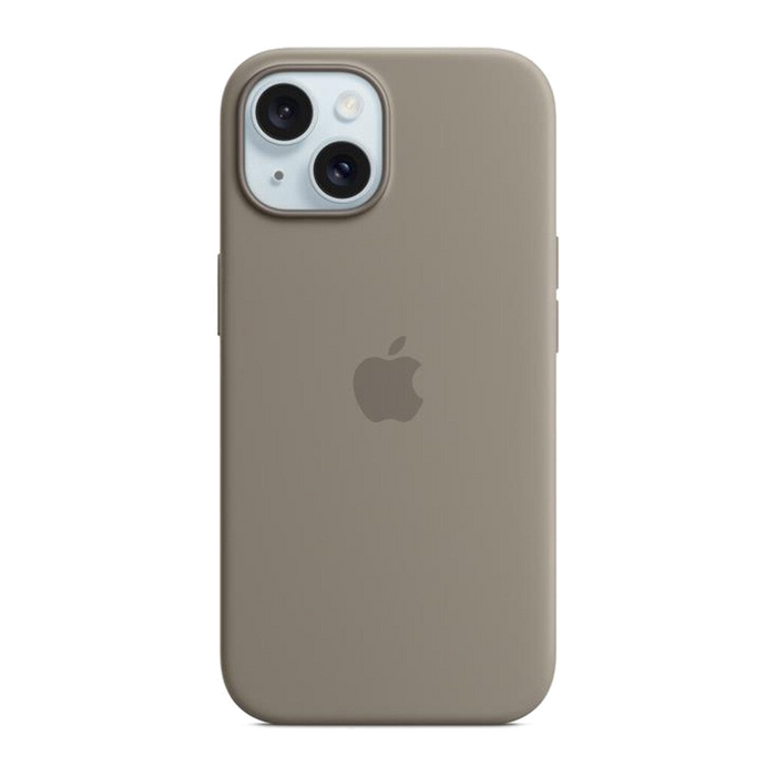 Apple Custodia MagSafe silicone iPhone 15-Grigio creta