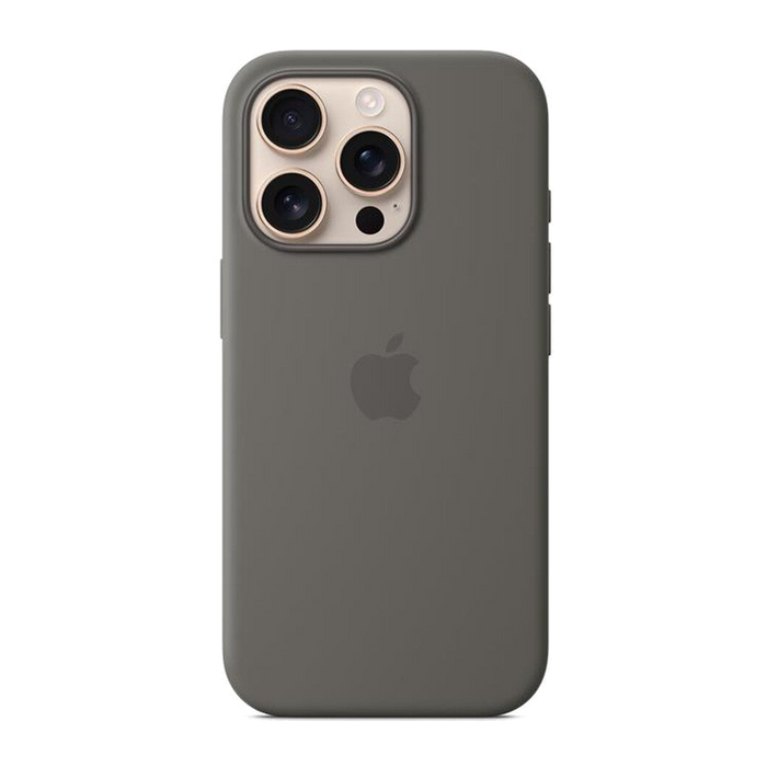 Apple Custodia MagSafe in silicone per iPhone 16 Pro-Grigio Pietra