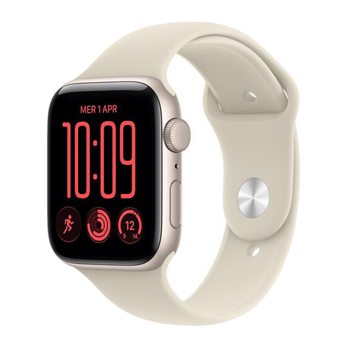 Apple Watch SE 3 GPS 44mm Alluminio Galassia-Sport Band Sabbia - S/M