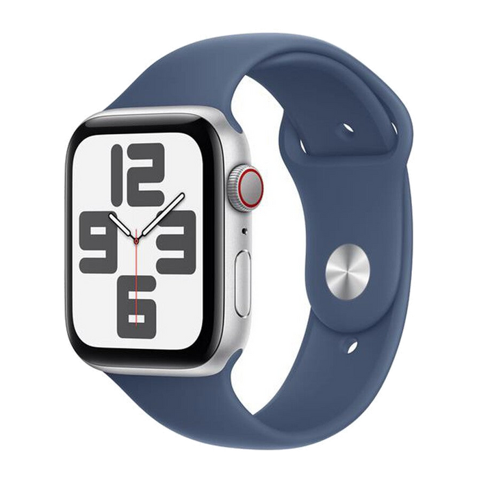 Apple Watch SE GPS + Cellular 44mm Cassa Alluminio-Argento Sport Band Denim - S/M