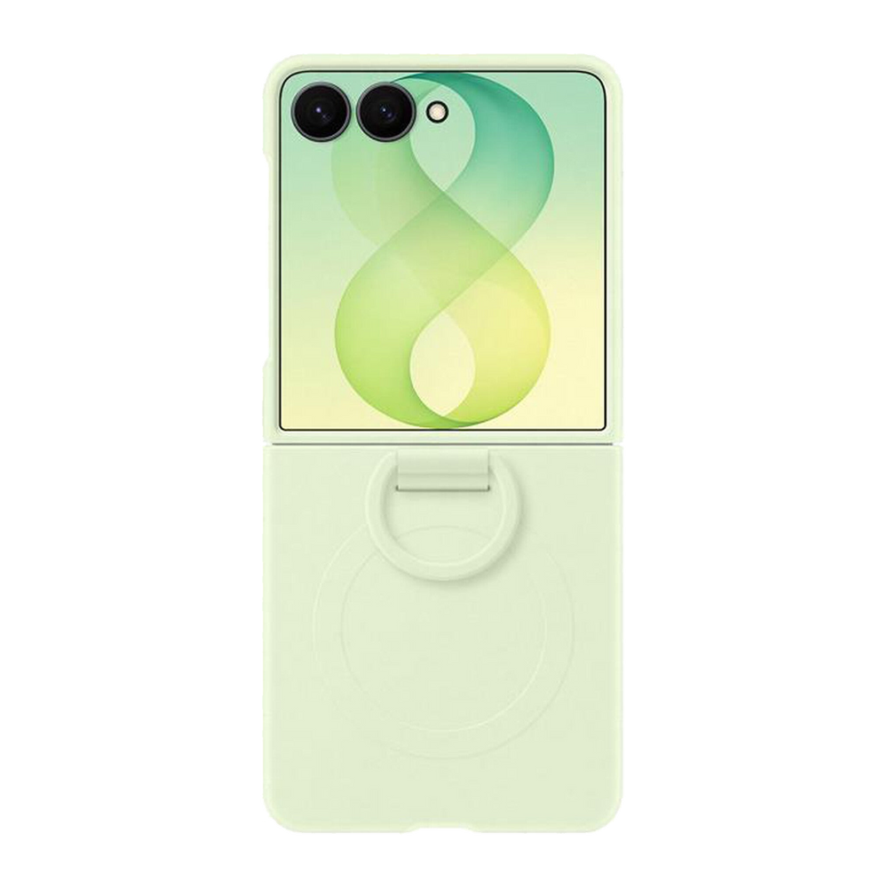 Samsung Custodia Silicone Ring Magnet per Galaxy Z Flip8-Green