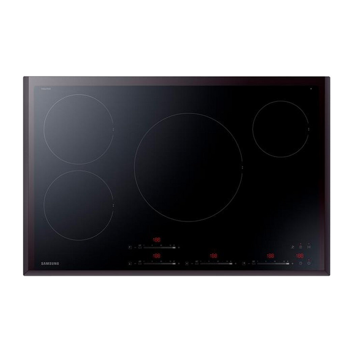 Samsung Piano elettrico induzione NZ84F7NB6AB/ET 80 cm-Vetro Ceramica Nero