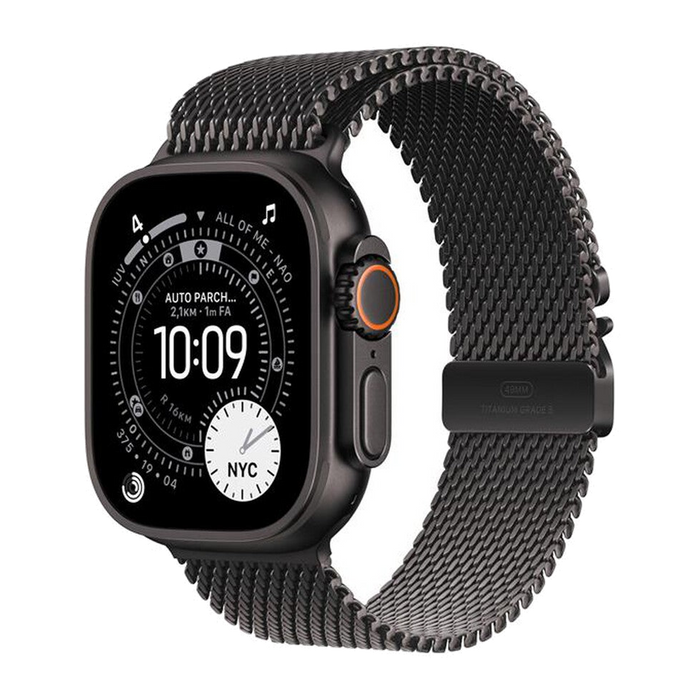 Apple Watch Ultra 3 GPS + Cellular 49mm Titanio Nero-Milanese Titanio Nero - M