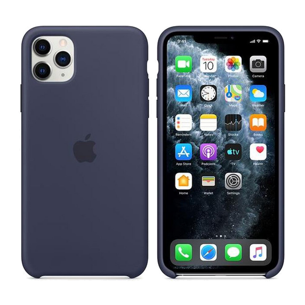 Apple Custodia in silicone per iPhone 11 Pro Max-Blu notte