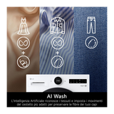 LG - Lavatrice AI DD F4X9009TWCE 9 Kg Classe A