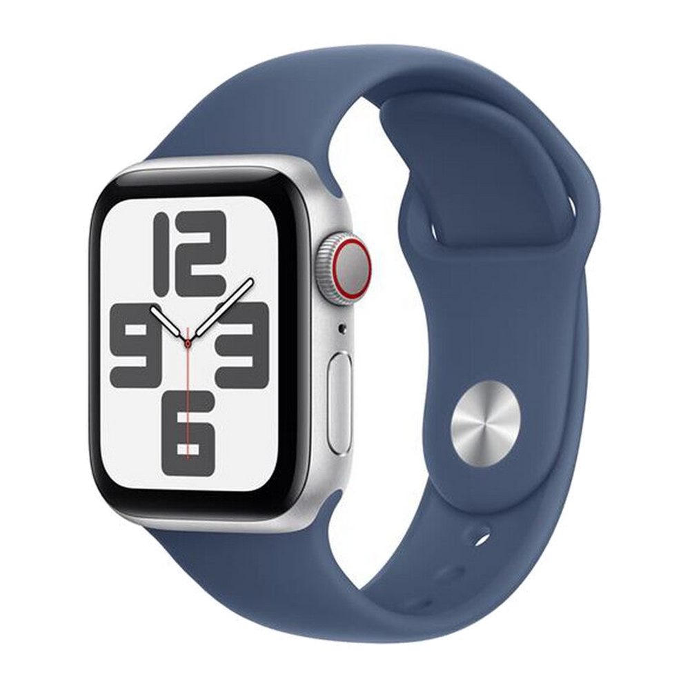 Apple Watch SE GPS + Cellular 40mm Cassa Alluminio-Argento Sport Band Denim - S/M