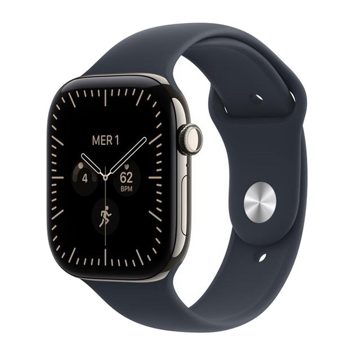 Apple Watch Series 12 GPS + Cellular 46mm Titanio-Sport Band Blu marino - M/L