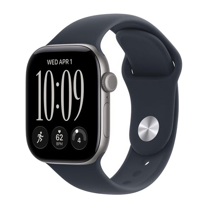 Apple Watch Series 12 GPS 42mm Alluminio Grigio Siderale-Sport Band Blu marino - S/M