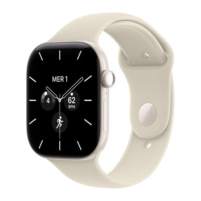 Apple Watch Series 12 GPS + Cellular 46mm Ceramica Perla-Sport Band Sabbia - M/L