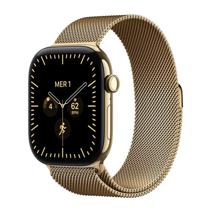 Apple Watch Series 12 GPS + Cellular 46mm Titanio Oro-Loop milanese Oro - S/M