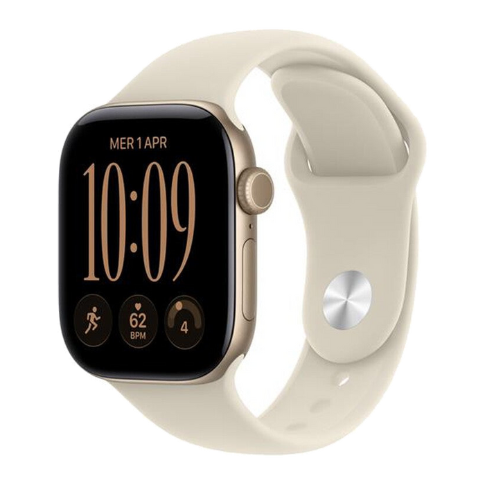 Apple Watch Series 12 GPS + Cellular 42mm Alluminio Oro-Sport Band Sabbia - S/M