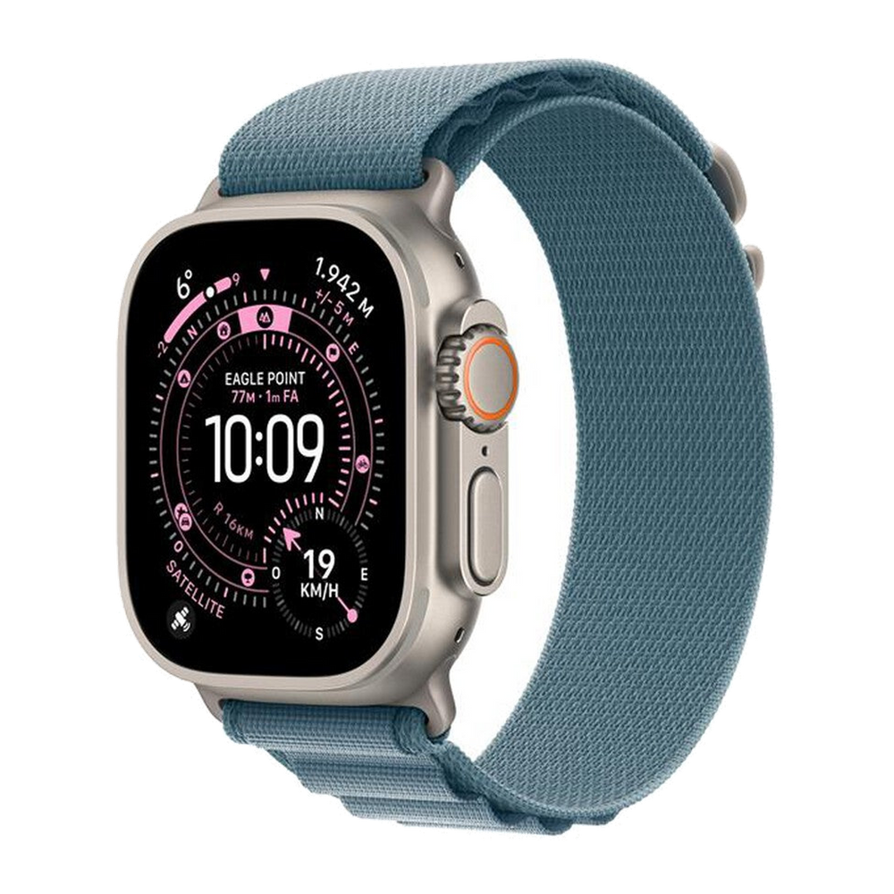 Apple Watch Ultra 3 GPS + Cellular 49mm Titanio Naturale-Alpine Loop Blu Chiaro - M
