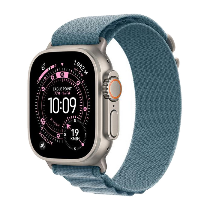 Apple Watch Ultra 3 GPS + Cellular 49mm Titanio Naturale-Alpine Loop Blu Chiaro - M