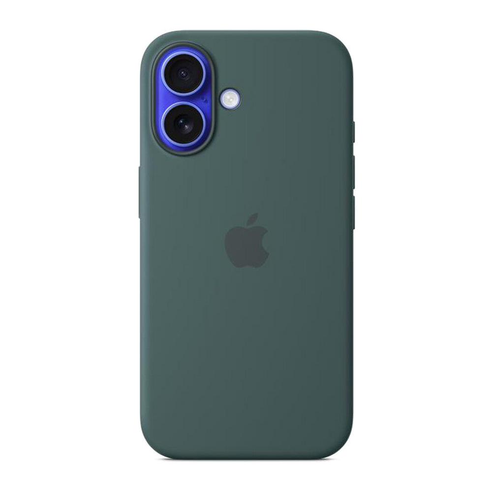 Apple Custodia MagSafe in silicone per iPhone 16-Verde lago