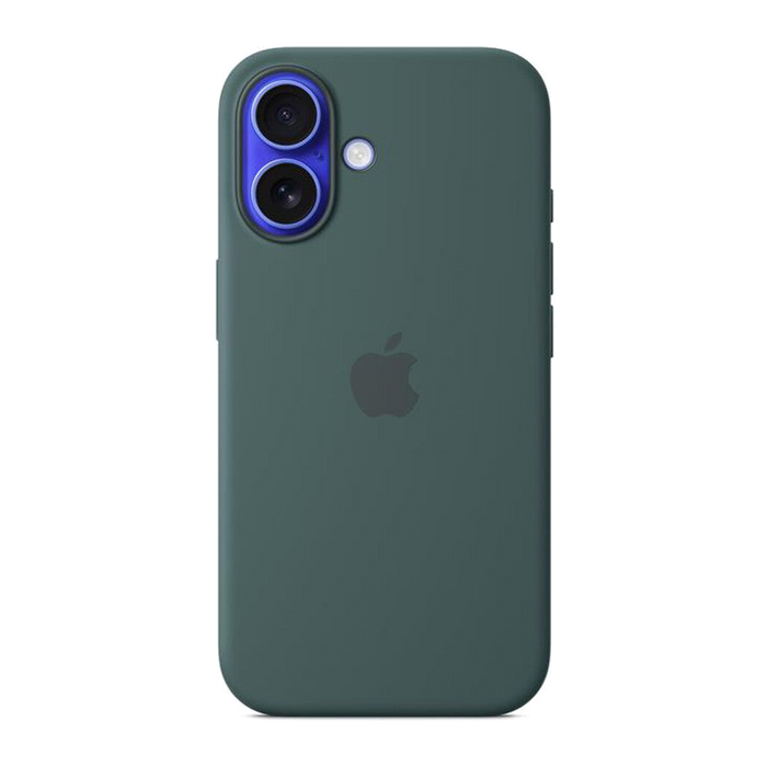 Apple Custodia MagSafe in silicone per iPhone 16-Verde lago