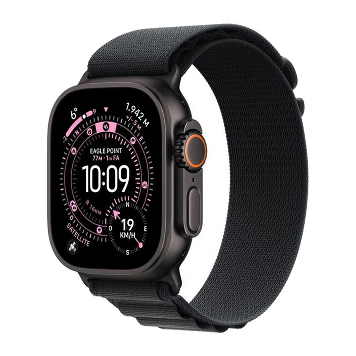 Apple Watch Ultra 3 GPS + Cellular 49mm Titanio Nero-Alpine Loop Nero - L
