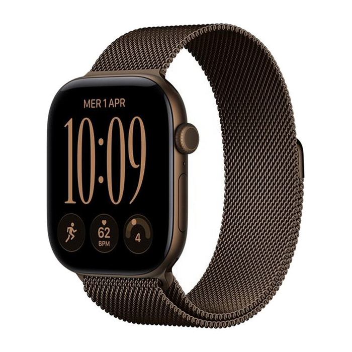 Apple Watch Series 12 GPS+Cellular 46mm Alluminio Bronzo-Loop milanese Bronzo - M/L